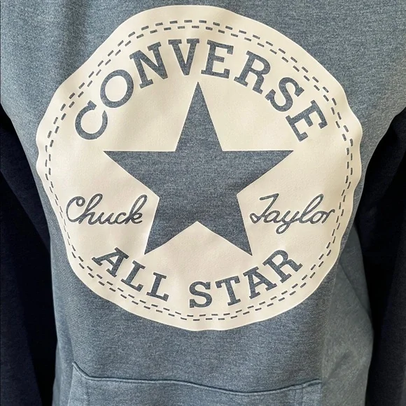 💗Youths Unisex NWOT Converse Two-Tone Blue Hoodie - Picture 4 of 17